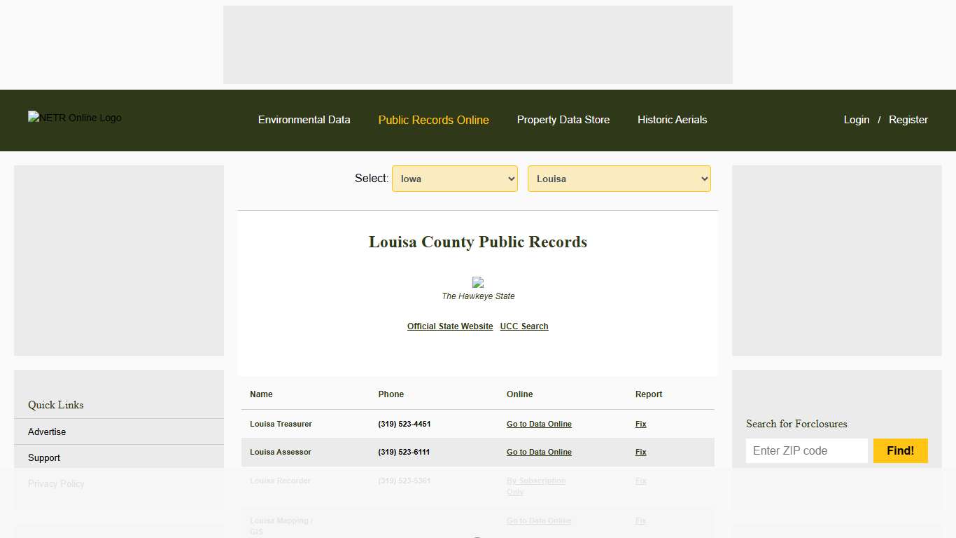NETR Online • Louisa • Louisa Public Records, Search Louisa Records, Louisa Property Tax, Iowa Property Search, Iowa Assessor